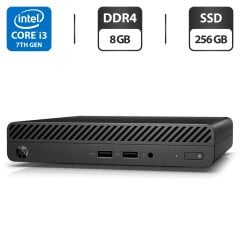 Неттоп Б-клас HP 260 G3 Desktop Mini PC USFF / Intel Core i3-7130U (2 (4) ядра по 2.7 GHz) / 8 GB DDR4 / 256 GB SSD / Intel HD Graphics 620 / Блок живлення