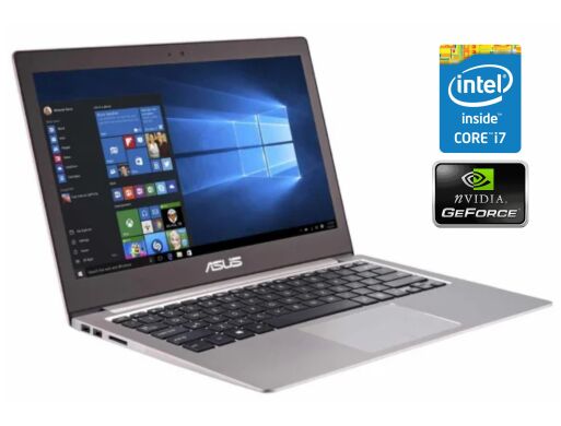 Ультрабук Б-класс Asus ZenBook UX303UB / 13.3" (1920x1080) IPS / Intel Core i7-6500U (2 (4) ядра по 2.5 - 3.1 GHz) / 8 GB DDR3 / 128 GB SSD / nVidia GeForce 940M, 2 GB GDDR3, 64-bit / WebCam / Win 10 Pro