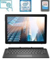 Планшет Dell Latitude 5290 2-in-1 / 12.3" (1920x1080) IPS Touch / Intel Core i5-8350U (4 (8) ядра по 1.7 - 3.6 GHz) / 8 GB DDR3 / 256 GB SSD / Intel UHD Graphics 620 / WebCam / USB 3.1 + Клавіатура, захисний чохол, стилус