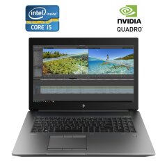 Мобільна робоча станція Б-клас HP ZBook 17 G6 / 17.3" (1920x1080) IPS / Intel Core i5-9400H (4 (8) ядра по 2.5 - 4.3 GHz) / 32 GB DDR4 / 512 GB SSD NVMe / nVidia Quadro RTX 3000, 6 GB GDDR6, 192-bit / WebCam / Win 11 Pro