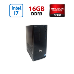 Ігровий ПК Dell Inspirion 3650 / Intel Core i5-6500 (4 ядра по 3.2 - 3.6 GHz) / 16 GB DDR3 / 256 GB SSD / AMD Radeon RX 550, 2 GB GDDR5, 128-bit / Wi-Fi+Bluetooth / DVD / Win 10 Home Lic