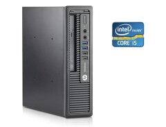 Неттоп Б-клас HP EliteDesk 800 G1 USFF / Intel Core i5-4590S (4 ядра по 3.0 - 3.7 GHz) / 8 GB DDR3 / 120 GB SSD / Intel HD Graphics 4600 / DVD-ROM