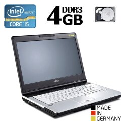 Fujitsu LifeBook S751 / 14" (1366х768) / Intel® Core™ i5-2520M (2 (4) ядра по 2.50 - 3.20 GHz) / 4 GB DDR3 / 250 GB HDD / Wi-Fi, USB 3.0, WebCam
