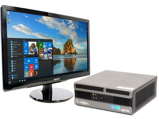 Комплект ПК: Viglen genie SFF / Intel Core 2 Quad Q6600 (4 ядра по 2.4 GHz) / 8 GB DDR3 / 250 GB HDD / Intel GMA Graphics X4500 / DVD-RW + Монітор Philips 226V4L / 22" (1920x1080) TN / 1x DVI, 1x VGA, 1x Audio / 2x 2W Комплект ПК: Viglen genie SFF / Intel Core 2 Quad Q6600 (4 ядра по 2.4 GHz) / 8 GB DDR3 / 250 GB HDD / Intel GMA Graphics X4500 / DVD-RW + Монітор Philips 226V4L / 22" (1920x1080) TN / 1x DVI, 1x VGA, 1x Audio / 2x 2W