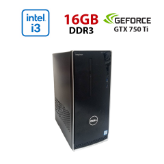 Ігровий ПК Dell Inspirion 3650 / Intel Core i3-6100 (2 (4) ядра по 3.7 GHz) / 16 GB DDR3 / 512 GB SSD / nVidia GeForce GTX 750 Ti, 2GB GDDR5, 128-bit / Wi-Fi+Bluetooth / DVD / Win 10 Home Lic