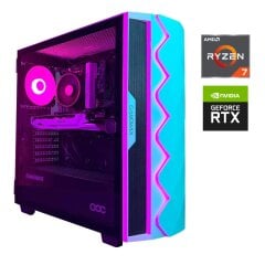 Игровой ПК GAMING PC Tower / AMD Ryzen 7 7700 (8 (16) ядер по 3.8 - 5.3 GHz) / 16 GB DDR5 / 1000 GB SSD / nVidia GeForce RTX 5070, 12 GB GDDR7, 192-bit / 750W