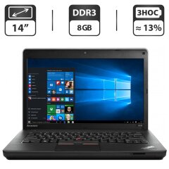 Ноутбук Lenovo ThinkPad Edge E430 / 14" (1366x768) TN / Intel Core i3-2350M (2 (4) ядра по 2.3 GHz) / 8 GB DDR3 / 320 GB HDD / Intel HD Graphics 3000 / WebCam / DVD-ROM / HDMI + Windows 10 Pro
