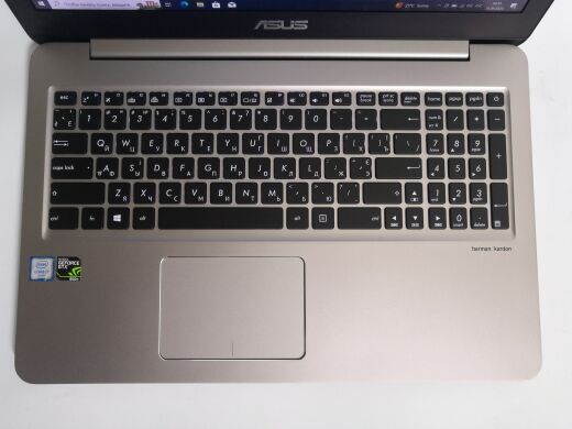 Ігровий ноутбук Asus ZenBook UX510UX / 15.6" (1920x1080) IPS / Intel Core i7-6500U (2 (4) ядра по 2.5 - 3.1 GHz) / 16 GB DDR4 / 256 GB SSD + 1000 GB HDD / nVidia GeForce GTX 950M, 4 GB GDDR3, 128-bit / WebCam / HDMI / Windows 10 Pro