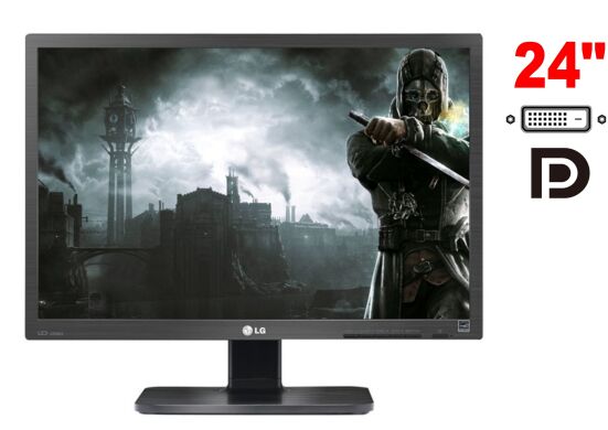 Монитор LG 24EB23PY / 24" (1920x1200) IPS / 1x DP, 1x DVI, 1x VGA, 3x USB 2.0, 1x Audio / 2x 1W / VESA 75x75 / Pivot
