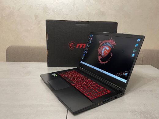 Игровой ноутбук MSI Thin 15 GF63 10SC-035US / 15.6" (1920x1080) IPS / Intel Core i5-10300H (4 (8) ядра по 2.5 - 4.5 GHz) / 16 GB DDR4 / 256 GB SSD M.2 + 500 GB HDD / nVidia GeForce GTX 1650 Max-Q, 4 GB GDDR5, 128-bit / WebCam
