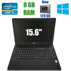 Fujitsu LifeBook A555 / 15.6" (1366х768) / Intel Core i3-5005U (2(4)ядра по 2.0GHz) / 8 GB DDR3 / New 120 GB SSD / Webcam