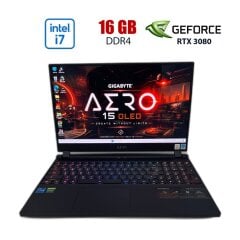 Игровой ноутбук Б-класс Gigabyte Aero 15 OLED YD / 15.6" (1920x1080) IPS / Intel Core i7-11800H (8 (16) ядер по 1.9 - 4.6 GHz) / 16 GB DDR4 / 512 GB SSD / nVidia GeForce RTX 3080 Max-Q, 8 GB GDDR6, 256-bit / WebCam