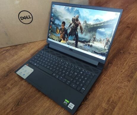 Игровой ноутбук Б-класс Dell G15 5510 / 15.6" (1920x1080) IPS / Intel Core i5-10200H (4 (8) ядра по 2.4 - 4.1 GHz) / 8 GB DDR4 / 256 GB SSD / nVidia GeForce RTX 3050 Ti, 4 GB GDDR6, 128-bit / WebCam
