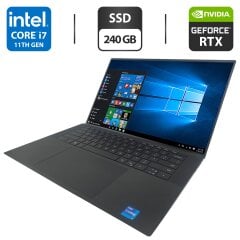 Игровой ноутбук Dell XPS 15 9510 / 15.6" (3456x2160) IPS Touch / Intel Core i7-11800H (8 (16) ядер по 2.3 - 4.6 GHz) / 16 GB DDR4 / 240 GB SSD / nVidia GeForce RTX 3050, 4 GB GDDR6, 128-bit / WebCam