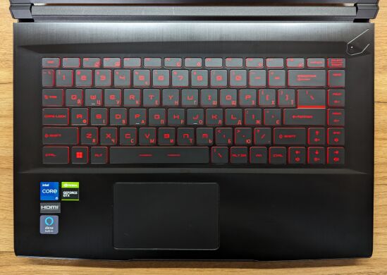 Игровой ноутбук MSI GV15 Thin 11SCV / 15.6" (1920x1080) IPS / Intel Core i5-11400H (6 (12) ядер по 2.7 - 4.5 GHz) / 16 GB DDR4 / 256 GB SSD + 500 GB HDD / nVidia GeForce GTX 1650, 4 GB GDDR5, 128-bit / WebCam / Windows 10