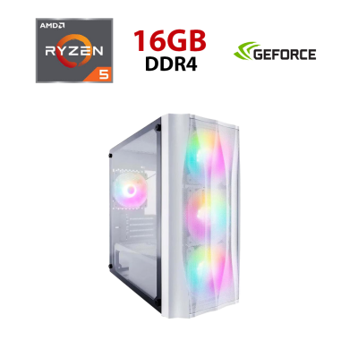 Ігровий ПК ICE X3 M-4F1-W-WH Tower / AMD Ryzen 5 5500 (6 (12) ядер по 3.6 - 4.2 GHz) / 16 GB DDR4 / 480 GB SSD / nVidia GeForce GTX 1660 Super, 6 GB GDDR6, 192-bit