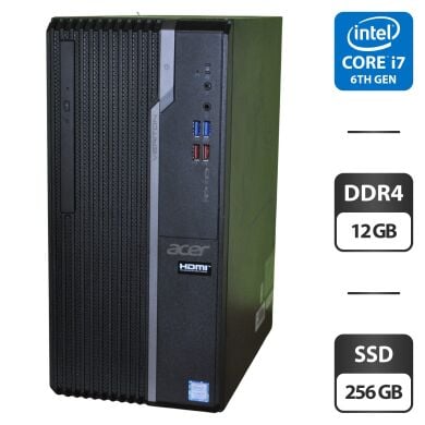 Компьютер Б-класс Acer Veriton S4660G Tower / Intel Core i5-8400 (6 ядер по 2.8 - 4.0 GHz) / 12 GB DDR4 / 256 GB SSD / Intel UHD Graphics 630 / Windows 11 Pro