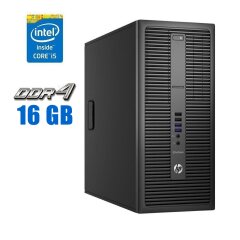 Компьютер HP EliteDesk 800 G2 Tower / Intel Core i5-6400 (4 ядра по 2.7 - 3.3 GHz) / 16 GB DDR4 / 256 GB SSD / Intel HD Graphics 530 / DVD-ROM