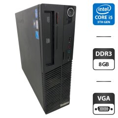 Компьютер Lenovo ThinkCentre M72e SFF / Intel Core i5-3470 (4 ядра по 3.2 -3.6 GHz) / 8 GB DDR3 / 250 GB HDD / Intel HD Graphics 2500 / DVD-ROM
