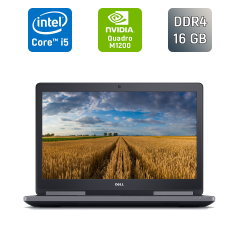 Мобільна робоча станція Б-клас Dell Precision 7720 / 17.3" (1600x900) TN / Intel Core i5-6300HQ (4 ядра по 2.3 - 3.2 GHz) / 16 GB DDR4 / 512 GB SSD / nVidia Quadro M1200, 4 GB GDDR5, 128-bit / WebCam / Windows 10