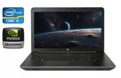 Мобільна робоча станція Б-клас HP zBook 17 G3 / 17.3" (1600x900) TN / Intel Core i5-6440HQ (4 ядра по 2.6 - 3.5 GHz) / 16 GB DDR4 / 512 GB SSD / nVidia Quadro M1000M, 2 GB DDR3, 128-bit / WebCam / Fingerprint