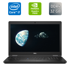 Мобильная рабочая станция Dell Precision 3530 / 15.6" (1920x1080) IPS / Intel Core i7-8850H (6 (12) ядра по 2.6 - 4.3 GHz) / 32 GB DDR4 / 512 GB SSD / nVidia Quadro P600, 4 GB GDDR5, 128-bit / WebCam / HDMI / Windows 10