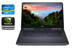 Мобільна робоча станція Dell Precision 7720 / 17.3" (1920x1080) IPS / Intel Core i7-6820HQ (4 (8) ядра по 2.7 - 3.6 GHz) / 32 GB DDR4 / 480 GB SSD / nVidia Quadro P3000, 6 GB GDDR5, 192-bit / WebCam / Windows 10