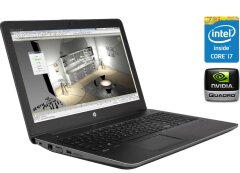 Мобильная рабочая станция HP ZBook 15 G4 / 15.6" (1920x1080) TN / Intel Core i7-7820HQ (4 (8) ядра по 2.9 - 3.9 GHz) / 32 GB DDR4 / 512 GB SSD / nVidia Quadro M2200, 4 GB GDDR5, 128-bit / WebCam / Win 10 Pro