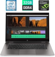 Мобільна робоча станція HP ZBook Studio G5 / 15.6" (1920x1080) IPS / Intel Core i7-8750H (6 (12) ядер по 2.2 - 4.1 GHz) / 32 GB DDR4 / 256 GB SSD M.2 / nVidia Quadro P1000, 4 GB GDDR5, 128-bit / WebCam / HDMI