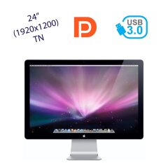 Монітор Б клас Apple Cinema Display / 24" (1920x1200) TN / 3x USB 3.0, 1x MiniDP, 1x MagSafe / iSight / 2.1 Speaker System