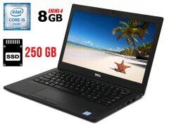 Нетбук Dell Latitude 7280 / 12.5" (1366x768) TN / Intel Core i5-6300U (2 (4) ядра по 2.4 - 3.0 GHz) / 8 GB DDR4 / 250 GB SSD / Intel HD Graphics 520 / WebCam / HDMI / Windows 10 лицензия
