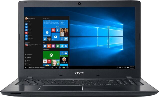 Ноутбук Acer Aspire E5-575T / 15.6" (1366x768) TN Touch / Intel Core i3-6006U (2(4) ядра по 2.0 GHz) / 8 GB DDR4 / 500 GB HDD / Web-camera, DVD-ROM