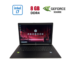 Ноутбук Б-класс HP ProBook 470 G5 / 17.3" (1920x1080) IPS / Intel Core i7-8550U (4 (8) ядра по 1.8 - 4.0 GHz) / 8 GB DDR4 / 256 GB SSD / nVidia GeForce 930MX, 2 GB DDR3, 64-bit / WebCam