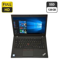 Ноутбук Б-класс Lenovo ThinkPad T460 / 14" (1920x1080) IPS / Intel Core i5-6300U (2 (4) ядра по 2.4 - 3.0 GHz) / 8 GB DDR3 / 128 GB SSD / Intel HD Graphics 520 / WebCam / Windows 10 Pro / Два АКБ
