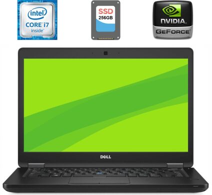 Ноутбук Dell Latitude 5480 / 14" (1920x1080) TN / Intel Core i7-6600U (2 (4) ядра по 2.6 - 3.4 GHz) / 8 GB DDR4 / 256 GB SSD / nVidia GeForce 930MX, 2 GB DDR3, 64-bit / WebCam / USB 3.1 / HDMI