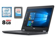 Ноутбук Dell Latitude E5470 / 14" (1366x768) TN / Intel Core i5-6300U (2 (4) ядра по 2.4 - 3.0 GHz) / 8 GB DDR4 / 256 GB SSD / Intel HD Graphics 520 / WebCam / HDMI / Windows 10 ліцензія