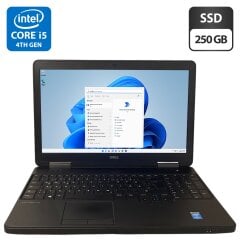 Ноутбук Dell Latitude E5540 / 15.6" (1366x768) TN / Intel Core i5-4210U (2 (4) ядра по 1.7 - 2.7 GHz) / 8 GB DDR3 / 250 GB SSD / Intel HD Graphics 4400 / WebCam / DVD-ROM