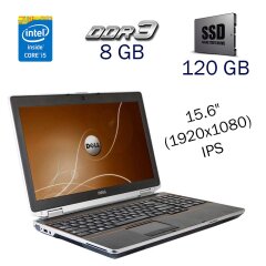 Ноутбук Dell Latitude E6520 / 15.6" (1920x1080) IPS / Intel Core i5-2520M (2 (4) ядра по 2.5 - 3.2 GHz) / 8 GB DDR3 / 120 GB SSD / nVidia NVS 4200M, 512 MB DDR3 / WebCam / Windows 10 PRO Lic