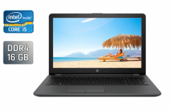 Ноутбук HP 250 G6 / 15.6" (1366x768) TN / Intel Core i5-7200U (2 (4) ядра по 2.5 - 3.1 GHz) / 16 GB DDR4 / 256 GB SSD / Intel HD Graphics 620 / HDMI / WebCam