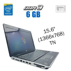 Ноутбук HP Pavilion dv6 1330sa / 15.6" (1366x768) TN / Intel Pentium T4300 (2 ядра по 2.1 GHz) / 6 GB DDR3 / 120 GB SSD / Intel HD Graphics / WebCam