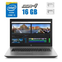 Ноутбук HP ZBook 17 G5 / 17.3" (1600x900) TN / Intel Core i5-8400H (4 (8) ядра по 2.5 - 4.2 GHz) / 16 GB DDR4 / 256 GB SSD + 1000 GB HDD / Intel UHD Graphics 630 / WebCam / Windows 10 Pro