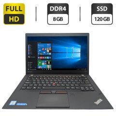 Ноутбук Lenovo ThinkPad T460s / 14" (1920x1080) IPS / Intel Core i5-6300U (2 (4) ядра по 2.4 - 3.0 GHz) / 8 GB DDR4 / 120 GB SSD / Intel HD Graphics 520 / WebCam