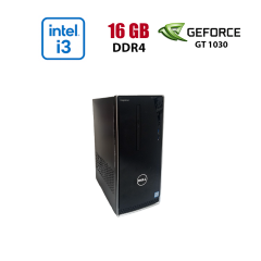 ПК Dell Inspirion 3668 Tower / Intel Core i5-7400 (4 ядра по 3.0 - 3.5 GHz) / 16 GB DDR4 / 256 GB SSD / nVidia GeForce GT 1030, 2 GB GDDR5, 64-bit / Wi-Fi+Bluetooth / DVD / Win 10 Home Lic