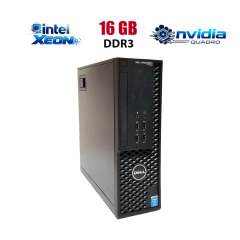 Рабочая станция Dell Precision T1700 Desktop / Intel Xeon E3-1231 v3 (4 (8) ядра по 3.4 - 3.8 GHz) (аналог i7-4770) / 16 GB DDR3 / 240 GB SSD / nVidia Quadro P400, 2 GB GDDR5, 64-bit