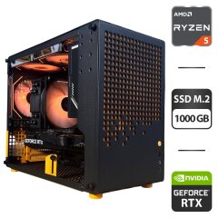 Сборка под заказ: новый игровой ПК Jonsbo Z20 Black/Orange Tower / AMD Ryzen 5 7500F (6 (12) ядер по 3.7 - 5.0 GHz) / 32 GB DDR5 / 1000 GB SSD M.2 / nVidia GeForce RTX 5060 Ti, 16 GB GDDR7, 128-bit / 750W