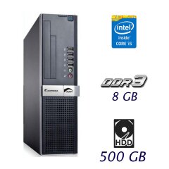 Системний блок Komparsa S6100 SFF / Intel Core i5-2500 (4 ядра по 3.3 - 3.7 GHz) / 8 GB DDR3 / 500 GB HDD / 280W / DVD-RW