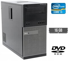 Cистемний блок Dell OptiPlex 790 Tower / Intel Core i3-2120 (2 (4) ядра по 3.3 GHz) / 16 GB DDR3 / no HDD / Intel HD Graphics 2000 / 265W / DVD-ROM / DisplayPort