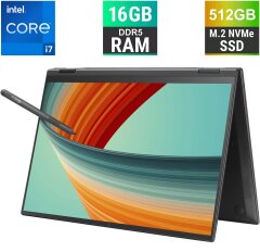 Ультрабук-трансформер LG gram 14T90R-K.AAB8U1 / 14" (1920x1200) IPS Touch / Intel Core i7-1360P (12 (16) ядер по 2.2 - 5.0 GHz) / 16 GB DDR5 / 512 GB SSD M.2 / Intel Iris Xe Graphics / WebCam