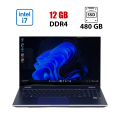 Ультрабук-трансформер Samsung GalaxyBook Flex NP950QCG -K01US / 15.6" (1920x1080) IPS Touch / Intel Core i7-1065G7 (4 (8) ядра по 1.3 - 3.9 GHz) / 12 GB DDR4 / 480 GB SSD / Intel Iris Plus Graphics / WebCam