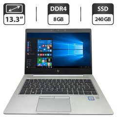 Ультрабук Б-клас HP EliteBook 830 G5 / 13.3" (1366x768) IPS Touch / Intel Core i5-7300U (2 (4) ядра по 2.6 - 3.5 GHz) / 8 GB DDR4 / 240 GB SSD / Intel UHD Graphics 620 / WebCam